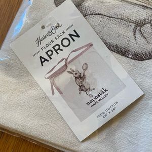Hester & Cook Floursack Rabbit Apron. 28x28” New in package.